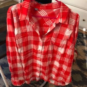 Red plaid long sleeve